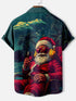 Men's Christmas Funny Graphic Short Sleeve Hawaiian Shirt